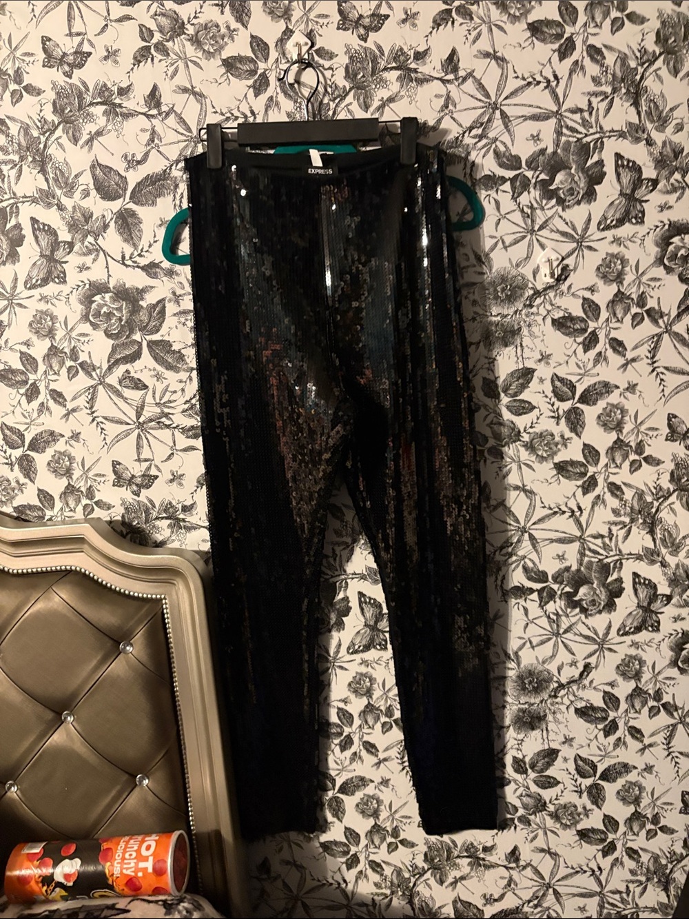Express Black Sequin Pants